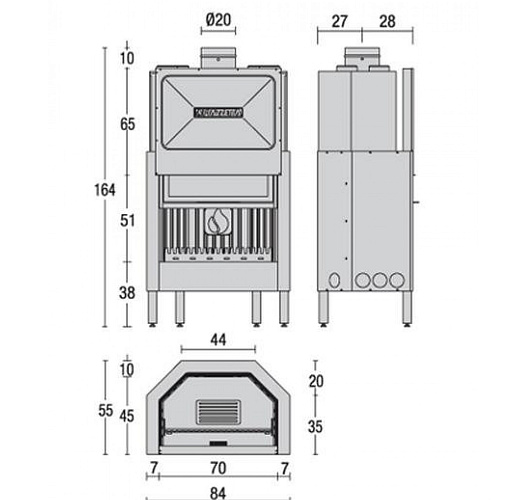 Piazzetta ht 600, дверца - черная эмалированная сталь_1