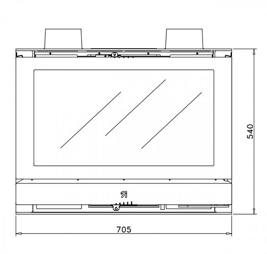 Топка RCr TC, два боковых стекла (Rocal)_1